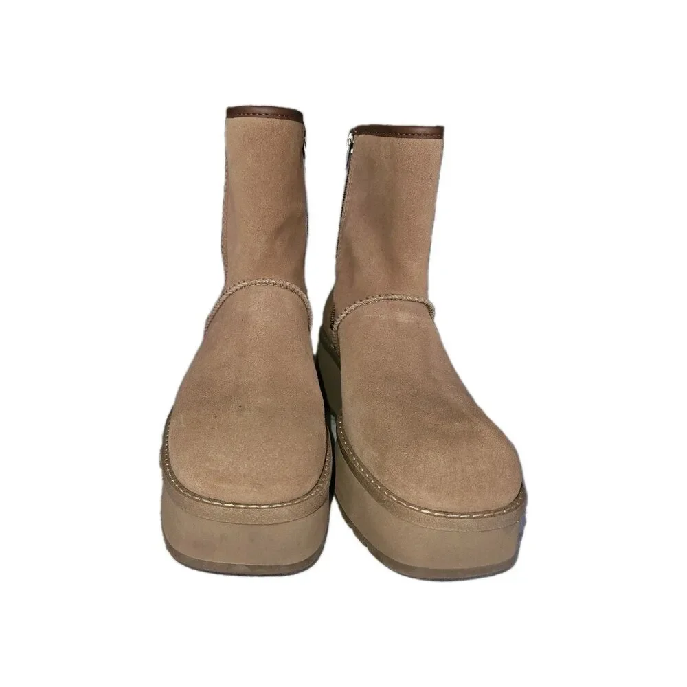 UGG Chestnut CITYFUNC MID Boots US 6 Platform Side Zip Waterproof Outdoor